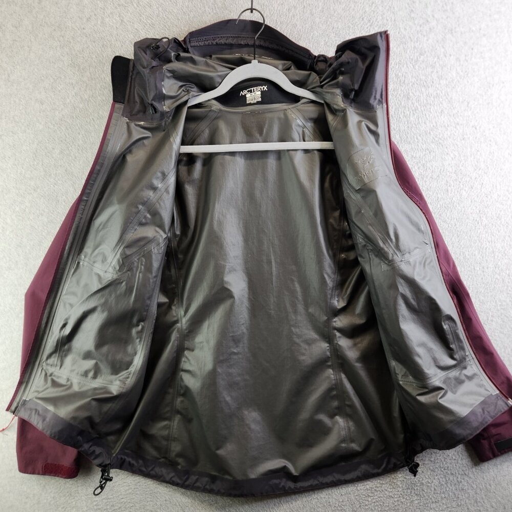 Arcteryx Jacket Womens M Burgundy Bets SL Waterproof Windproof Climbing Hike - Picture 5 of 16